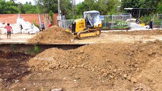 Amazing New Project Building Foundation Road By Two VOLVO EC2000 And CAT D3K2 XL Dozer Pushing Soil [upl. by Analrahc896]