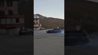 BMW M3 Touring Donuts Furka Pass Belvedere Hotel Switzerland [upl. by Aelyk326]