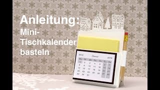 📅 MiniTischkalender mit Zettelbox basteln mit Edgelits Winterstädtchen von Stampin Up [upl. by Hildegarde]