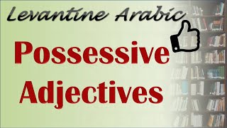 Arabic Possessive Adjectives  Free Levantine Arabic Lesson [upl. by Steep]