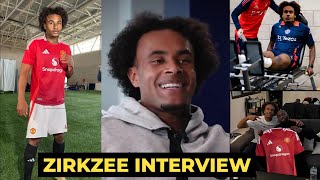 Joshua Zirkzee interview from street football to Manchester United player [upl. by Heshum]