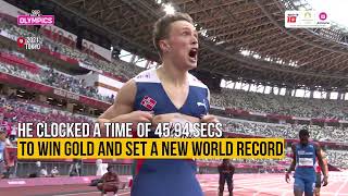 Karsten Warholm shatters 400m hurdles world record in Tokyo  Olympics  JioCinema amp Sports18 [upl. by Oer813]