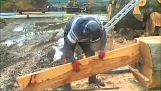 Quarter sawing using chainsaw mill part 2 [upl. by Armallas]