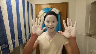 Whiteface Clown Transformation Putting on Clown Makeup Part 1 of 3 [upl. by Alexandro]