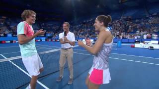 Petkovic saves the last dance  Mastercard Hopman Cup 2017 [upl. by Sordnaxela]