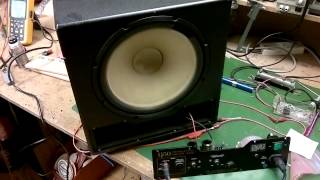 Test versterker REL subwoofer [upl. by Anecuza]