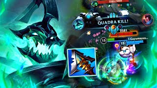 ADJUSTED HECARIM BECOMES MORE DEADLY QUADRA KILL WILDRIFT GAMEPLAY [upl. by Allard]