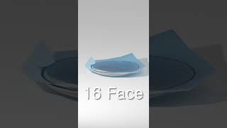 Cloth Simulation 1 Face to 4096 Face On Plate  Blender Animation [upl. by Decca]