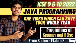 Java Programming from Starting ICSE Class 10  icse class 9 programming from basics [upl. by Nerrad167]