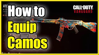 How to Equip Weapon Camos in COD Vanguard amp Warzone Get GOLD amp Atomic [upl. by Eisus]