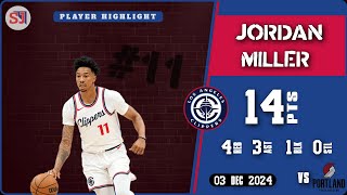 JORDAN MILLER DOES IT ALL 14 PTS 4 REB 3 AST 🏀 vs POR amp LAST GAME vs DEN HIGHLIGHTS LAC [upl. by Brost]