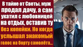 В тайне от жены муж продал дачу а сам укатил с любовницей на отдых оставив ту без копейки Но [upl. by Bilbe]