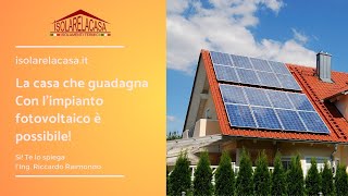 Casa che guadagna  con limpianto fotovoltaico con accumulo Tesla [upl. by Sartin]