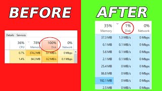 How To Fix Task Manager Disk Showing 100 And Lagging in Windows [upl. by Mayman443]