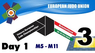 Veteran European Judo Championships 2015 Day 1  Tatami 3 [upl. by Nagear]