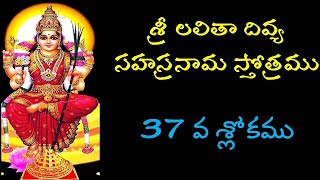 37 LALITHA SAHASRANAMA STOTRAM SLOKAM లలితా సహస్రనామ స్తోత్రం శ్లోకం37 lalithasahasram లలితాసహస్ర [upl. by Innep455]