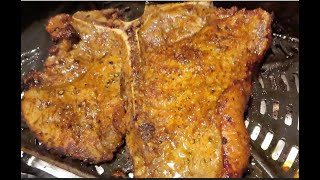 Tender Juicy Tbone Steak 🥩 in Air Fryer Idle Chatter  4281 [upl. by Malinda]