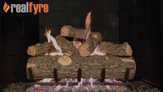 Real Fyre Golden Oak Designer Plus Gas Log Set [upl. by Norty595]