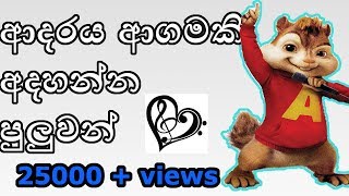 ආදරය ආගමකි ආදහන්න පුලුවන්  adaraya agamaki adahanna puluwan chipmunks version music video lk [upl. by Behrens324]