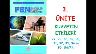 4 SINIF FEN BİLİMLERİ MEB YAYINLARI DERS KİTABI 3 ÜNİTE KUVVETİN ETKİLERİ [upl. by Cheffetz]