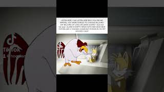 Foghorn Leghorn meets Tails 🦊🐔 anime looneytunes sonic sonicthehedgehog tails memes funny [upl. by Tnomed820]