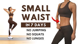 SMALL WAIST in 7 Days  40 MIN Standing Abs Workout  No Squat No Lunge No Jumping [upl. by Yasui]