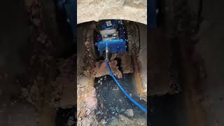 Man searching in gutter robotic shortsvideo [upl. by Yarg]