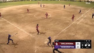 Controversial Play At The Plate No 1 Oklahoma vs No 10 Washington Softball  Safe or Out [upl. by Adaurd785]