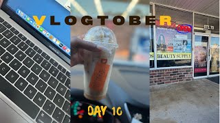 VLOGTOBER  HAIR STORE RUN FREE DUNKIN DRINKS STAYING CONSISTENT [upl. by Moitoso]