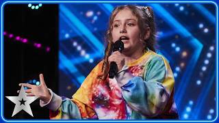 9yearold POWERHOUSE Immi Davis has us SPELLBOUND  Unforgettable Audition  Britains Got Talent [upl. by Htirehc]