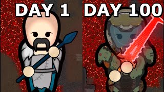 I Survived 100 Days In Hell In RimWorld [upl. by Nooj]