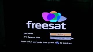 Standard Definition Freesat Box  Change Default Region Using Postcodes [upl. by Shlomo784]