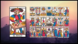 ☯ El mago combinaciones con otras cartas del Tarot de marsella Arcanos Mayores [upl. by Nilhtac]