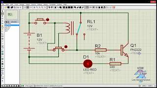 Alarma simple con relé y transistor diseño  Los mecatrónicos [upl. by Elisee401]