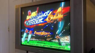 Ronaldinho Soccer 64 but its being played on real hardware [upl. by Onurb549]