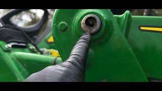 2018 John Deer 3025e oil change [upl. by Aekerly]