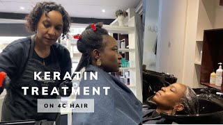 Keratin Treatment on 4C Hair [upl. by Holle]