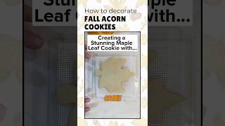 CREATING a STUNNING MAPLE LEAF COOKIE with this SECRET TECHNIQUE 🐿️🍂 [upl. by Bartel556]