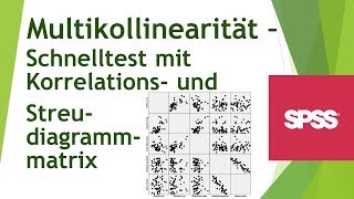 Korrelationsmatrix und Streudiagrammmatrix als Schnelltest für Multikollinearität in SPSS [upl. by Haissem830]