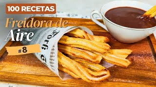 🤩 CHURROS CASEROS en FREIDORA de AIRE  Crujientes y Deliciosos 😋 100 Recetas en Airfyer [upl. by Nohtan]