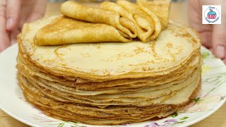 Тонкие ажурные БЛИНЧИКИ на молоке и кипятке🥞 Блины с ветчиной и сыром Масленица 2024 [upl. by Aicilak]