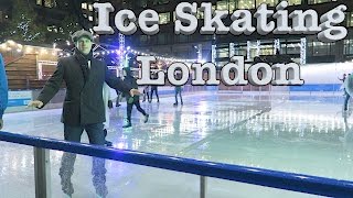 Ice Skating London Broadgate Circle Ice Rink Broadskate [upl. by Herby]