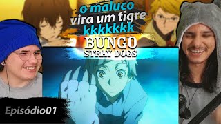 REACT Bungo Stray Dogs ep 01 Os detetives com poderes especiais [upl. by Nightingale]