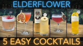 5 Easy ELDERFLOWER Cocktails you Can Make Yourself [upl. by Goodden]