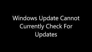 Windows Update Cannot Currently Check For Updates Fix Using MS Troubleshooter [upl. by Nywrad932]