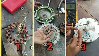 3 in 1 Video Ceiling fan winding check  Ceiling fan shaft change  3 wire Ceiling fan connection [upl. by Teteak331]