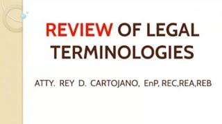 Real Estate Brokers Exams Review Of Legal Terminologies Part 1 realestatebroker realestatetips [upl. by Geno]