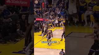 Buddy Hield sinks the one legged fadeaway triple 🤯 Kings  Warriors nbatoday nba basketball [upl. by Nas87]