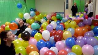 The Balloonery  2500 balloons  best office prank balloon room [upl. by Akihsat897]