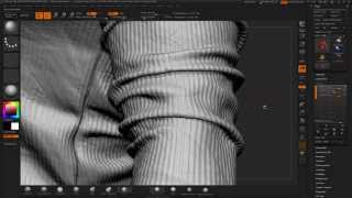 ZBrush Detailing Clothes  Select Polygroups by UV  NoiseMaker [upl. by Ku]